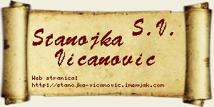 Stanojka Vicanović vizit kartica